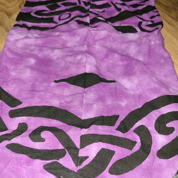 Ancient Circles Draw String Yoga Mat Bag Purple Tie Dye Shoulder Strap - Picture 4 of 5